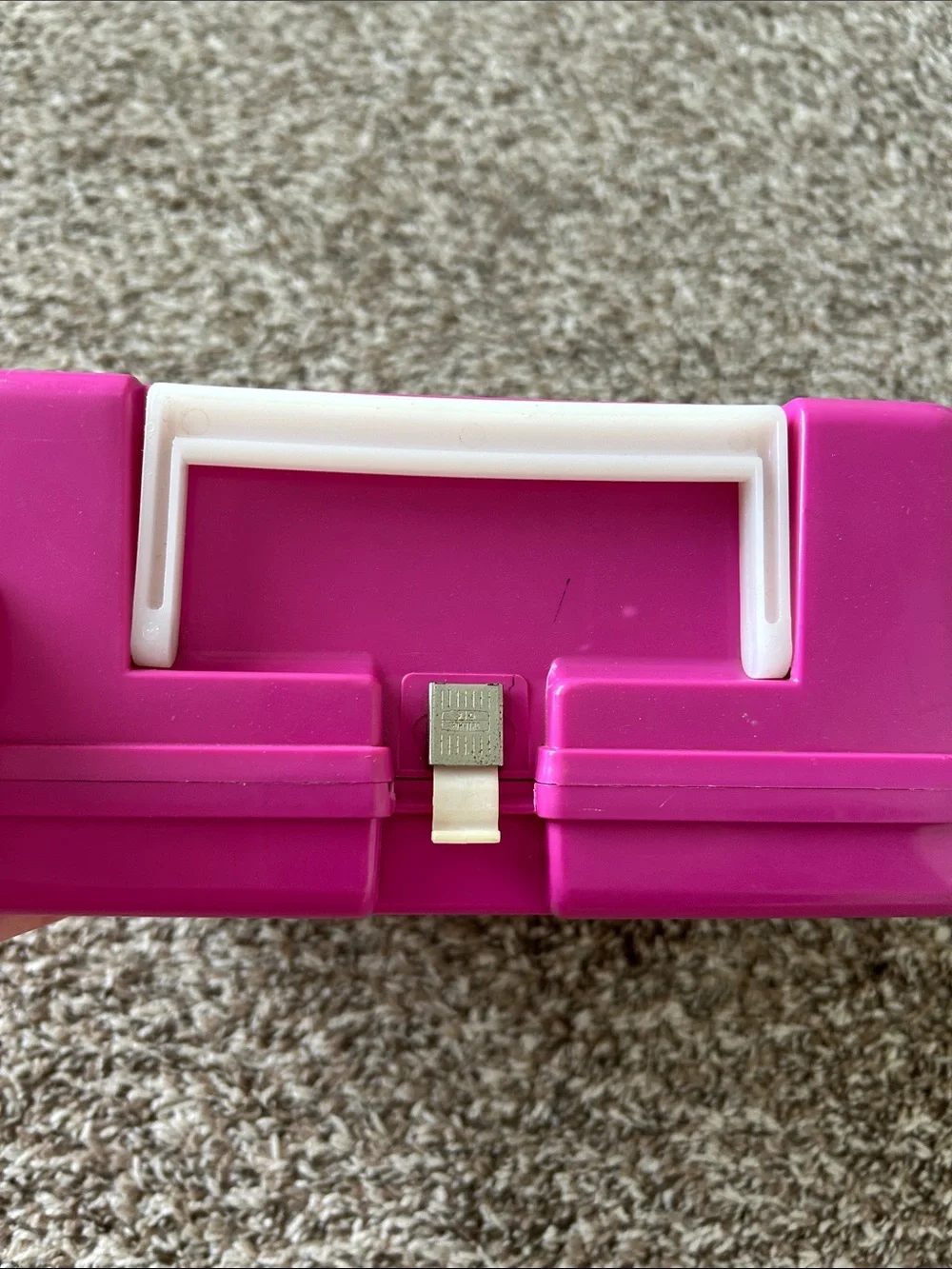 Vintage 80s 1988 Pink Plastic Hollywood Barbie Lunch Box NO THERMOS